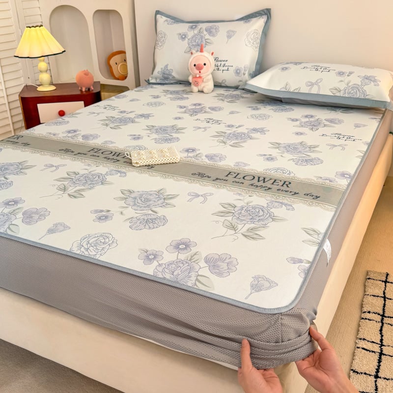 Glaixing Ice Silk ir Rattan Matų Komplektas, Jacquard Audimas, Sulankstomas Modernus Minimalistinis Dizainas