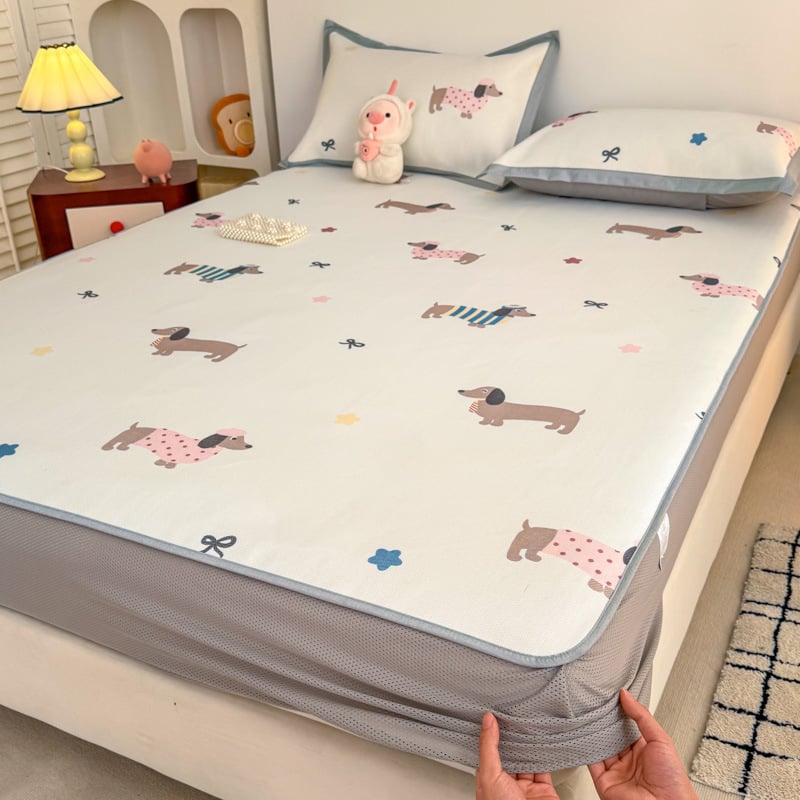 Glaixing Ice Silk ir Rattan Matų Komplektas, Jacquard Audimas, Sulankstomas Modernus Minimalistinis Dizainas