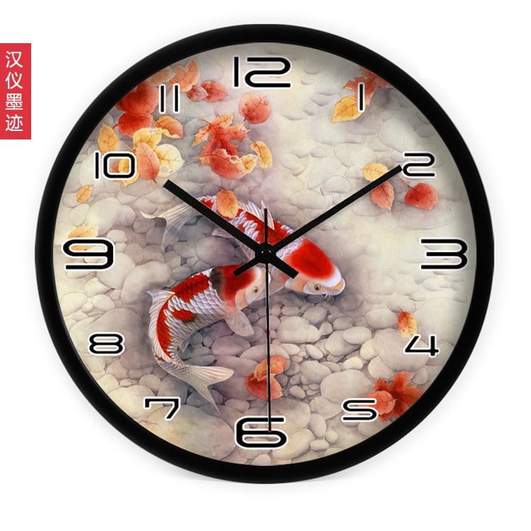 Ρολόι τοίχου με μεταλλικό περίβλημα, PVC καντράν, κίνηση ηλιακής ενέργειας, μπαταρία, κλασικό στυλ Μινγκ-Τσινγκ