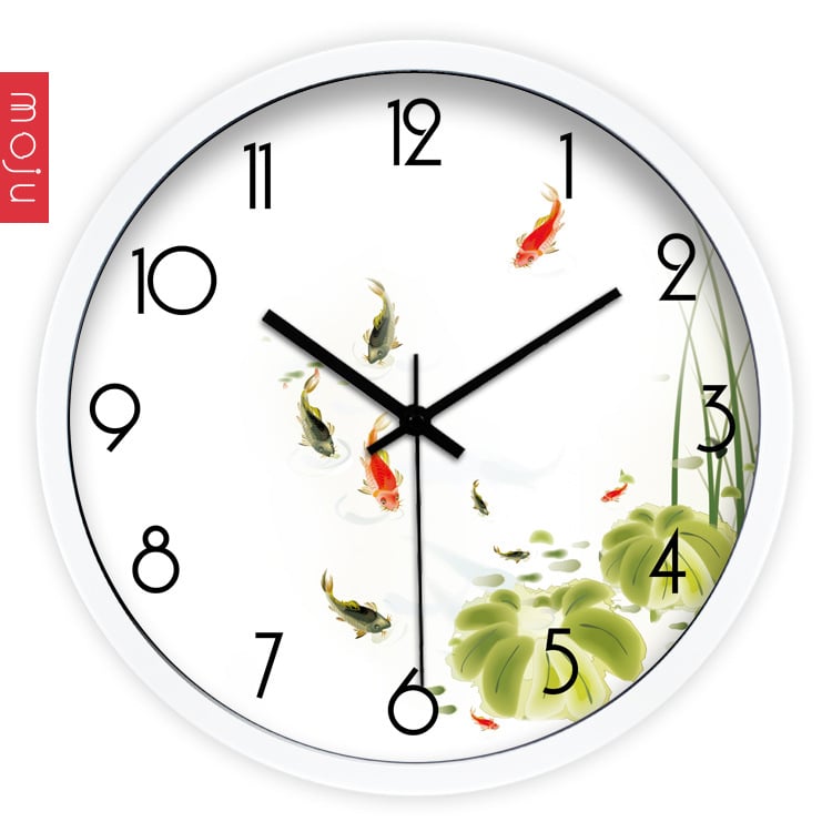 Ρολόι τοίχου με μεταλλικό περίβλημα, PVC καντράν, κίνηση ηλιακής ενέργειας, μπαταρία, κλασικό στυλ Μινγκ-Τσινγκ