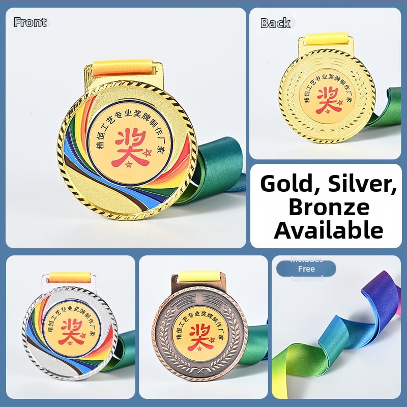 Μεταλλικό μετάλλιο από κράμα ψευδαργύρου για μαραθώνιο, προσαρμόσιμα βραβεία για εταιρικές εκδηλώσεις και κατασκηνώσεις, δυνατότητα εκτύπωσης λογοτύπου, κατάλληλο ως δώρο