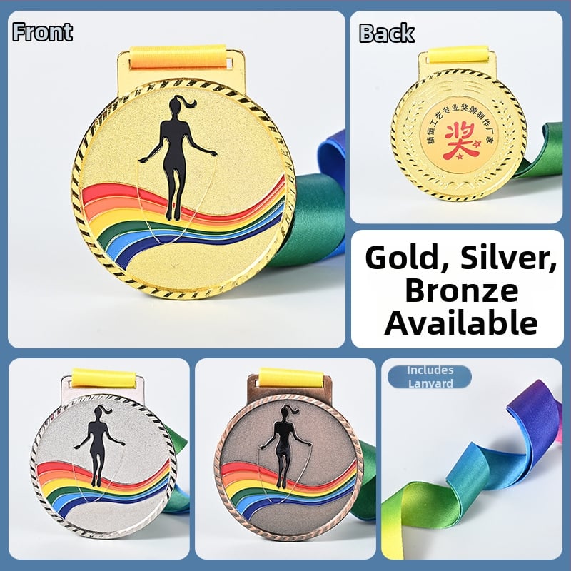 Μεταλλικό μετάλλιο από κράμα ψευδαργύρου για μαραθώνιο, προσαρμόσιμα βραβεία για εταιρικές εκδηλώσεις και κατασκηνώσεις, δυνατότητα εκτύπωσης λογοτύπου, κατάλληλο ως δώρο