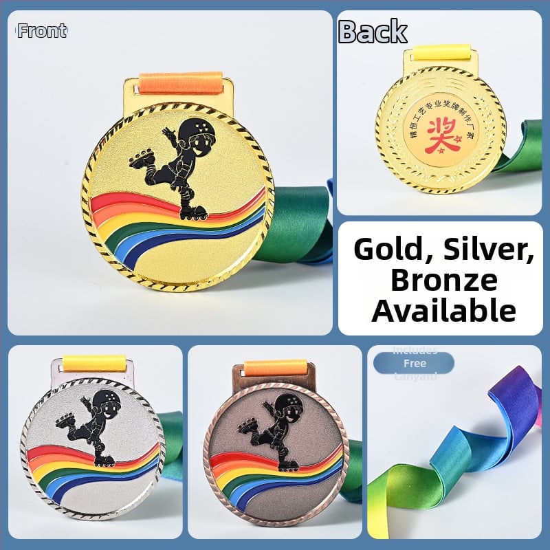 Μεταλλικό μετάλλιο από κράμα ψευδαργύρου για μαραθώνιο, προσαρμόσιμα βραβεία για εταιρικές εκδηλώσεις και κατασκηνώσεις, δυνατότητα εκτύπωσης λογοτύπου, κατάλληλο ως δώρο