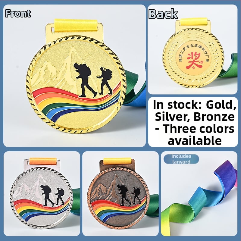 Μεταλλικό μετάλλιο από κράμα ψευδαργύρου για μαραθώνιο, προσαρμόσιμα βραβεία για εταιρικές εκδηλώσεις και κατασκηνώσεις, δυνατότητα εκτύπωσης λογοτύπου, κατάλληλο ως δώρο