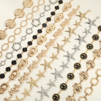 Juosmens grandinėlė iš reljefinio metalo, Fanyun, vintage stilius, moterims