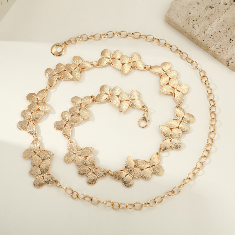 Juosmens grandinėlė iš reljefinio metalo, Fanyun, vintage stilius, moterims