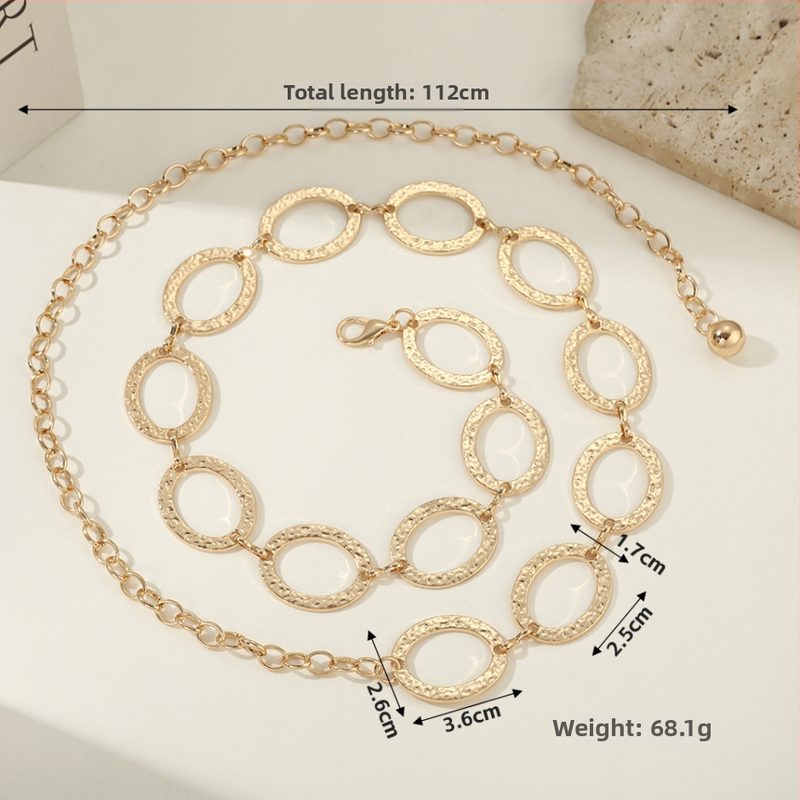 Juosmens grandinėlė iš reljefinio metalo, Fanyun, vintage stilius, moterims