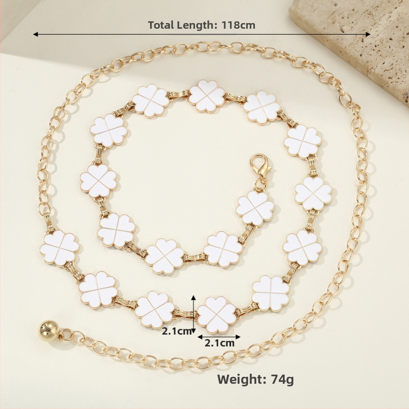 Juosmens grandinėlė iš reljefinio metalo, Fanyun, vintage stilius, moterims