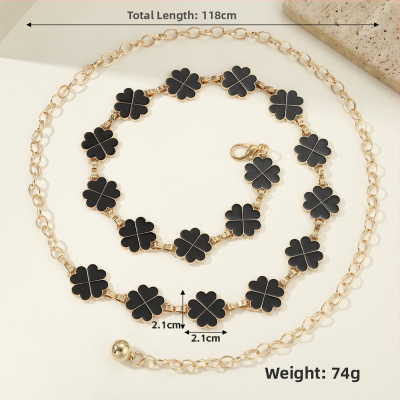 Juosmens grandinėlė iš reljefinio metalo, Fanyun, vintage stilius, moterims