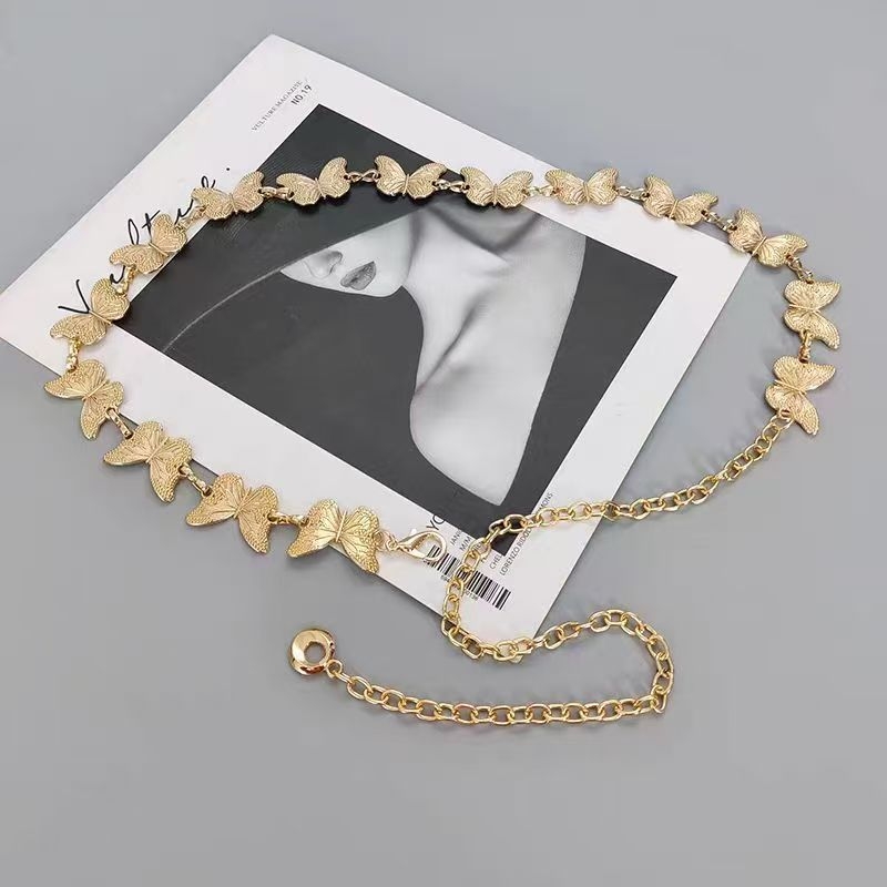 Juosmens grandinėlė iš reljefinio metalo, Fanyun, vintage stilius, moterims