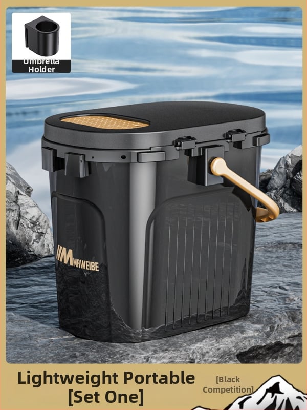 Mawibe makšķerēšanas kanna ar sēdvietas dizainu, pārnēsājama makšķerēšanas kārba, PP materiāls, Kapacitāte 20-25