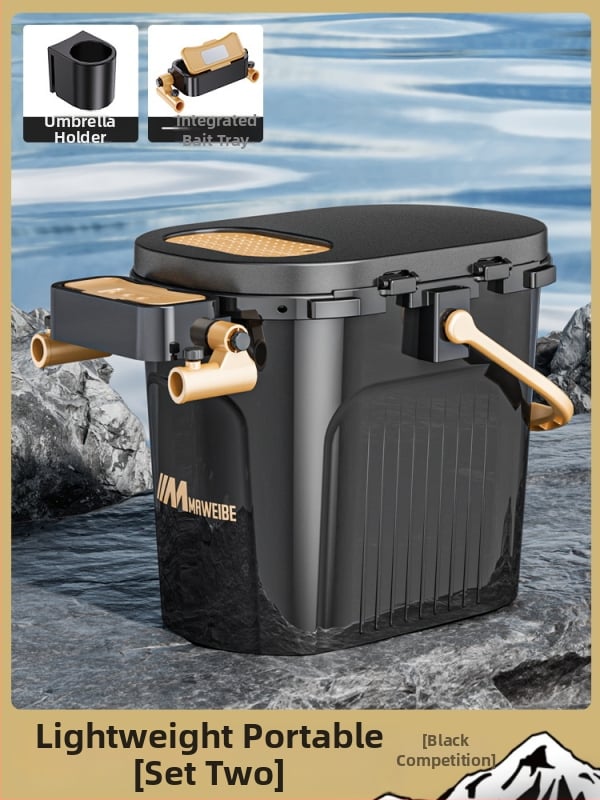Mawibe makšķerēšanas kanna ar sēdvietas dizainu, pārnēsājama makšķerēšanas kārba, PP materiāls, Kapacitāte 20-25