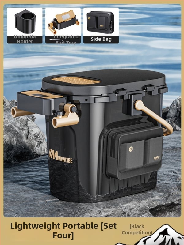 Mawibe makšķerēšanas kanna ar sēdvietas dizainu, pārnēsājama makšķerēšanas kārba, PP materiāls, Kapacitāte 20-25