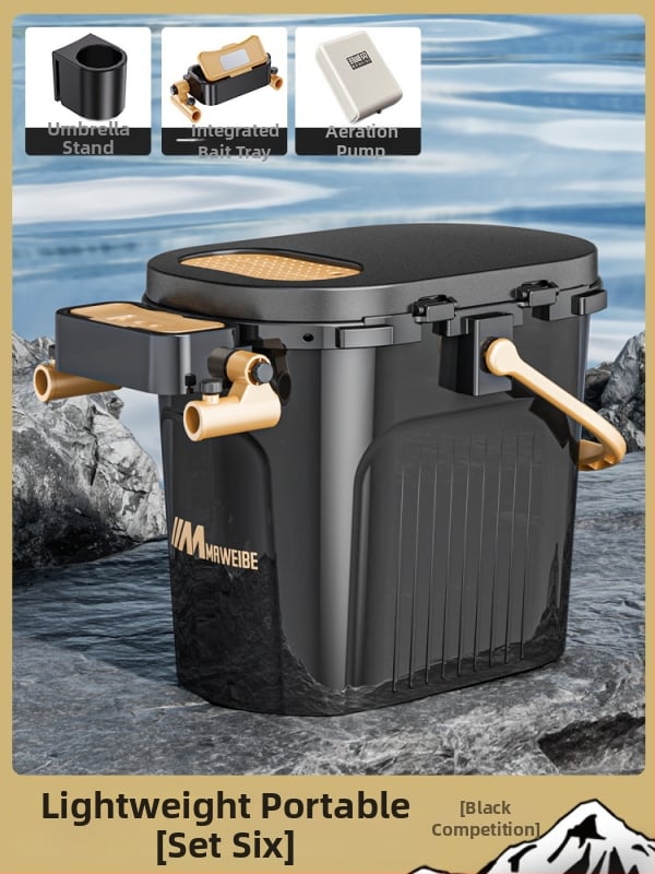 Mawibe makšķerēšanas kanna ar sēdvietas dizainu, pārnēsājama makšķerēšanas kārba, PP materiāls, Kapacitāte 20-25