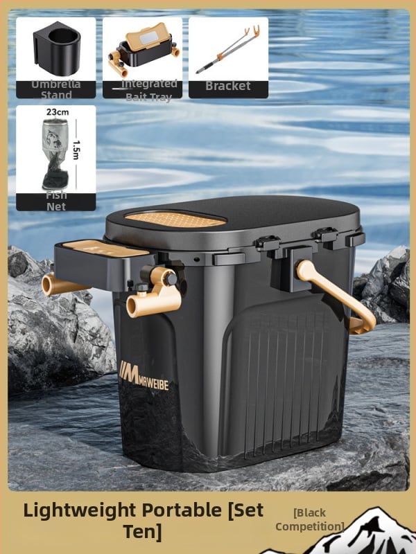 Mawibe makšķerēšanas kanna ar sēdvietas dizainu, pārnēsājama makšķerēšanas kārba, PP materiāls, Kapacitāte 20-25
