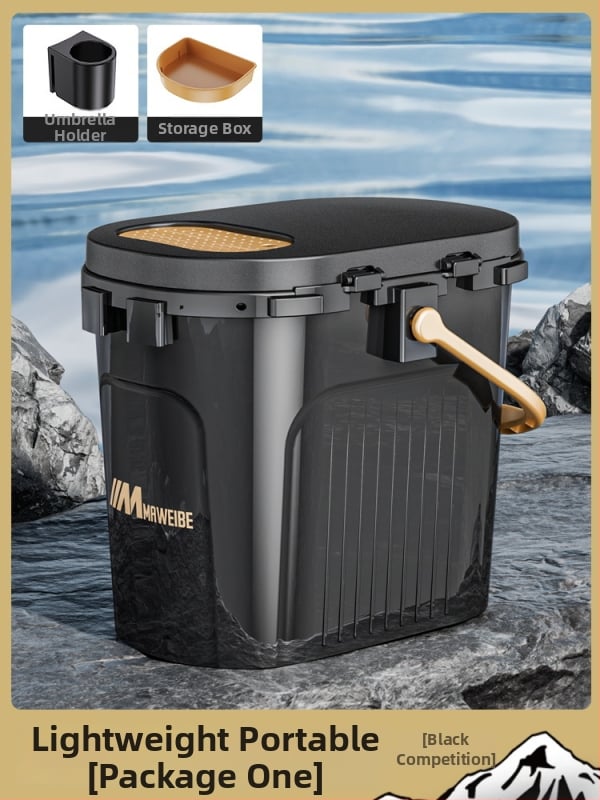 Mawibe makšķerēšanas kanna ar sēdvietas dizainu, pārnēsājama makšķerēšanas kārba, PP materiāls, Kapacitāte 20-25