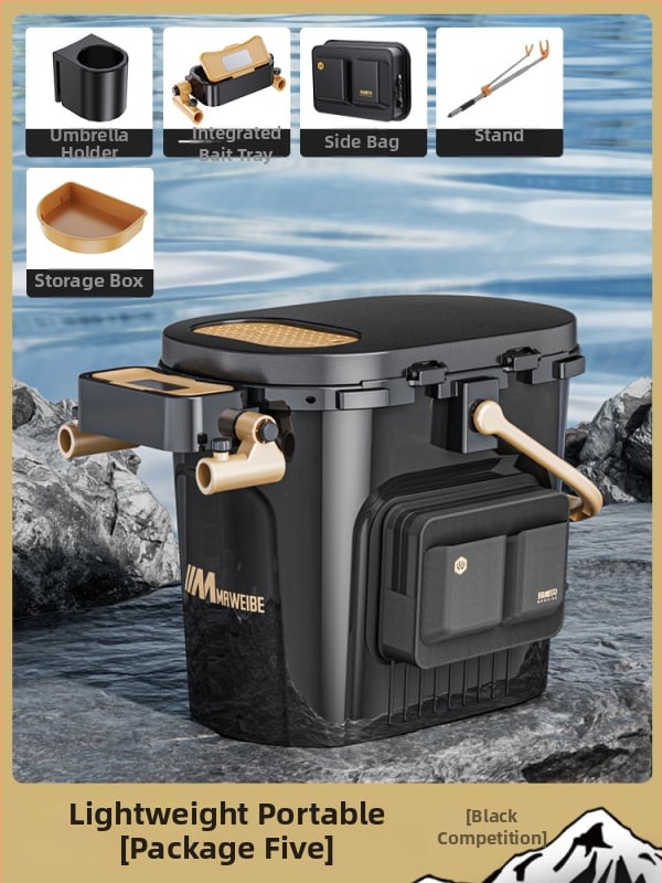 Mawibe makšķerēšanas kanna ar sēdvietas dizainu, pārnēsājama makšķerēšanas kārba, PP materiāls, Kapacitāte 20-25