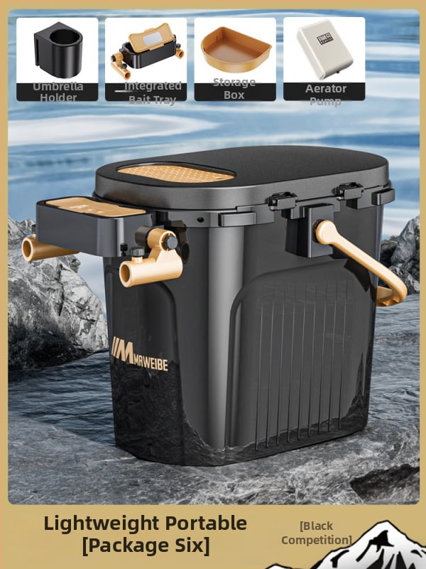 Mawibe makšķerēšanas kanna ar sēdvietas dizainu, pārnēsājama makšķerēšanas kārba, PP materiāls, Kapacitāte 20-25