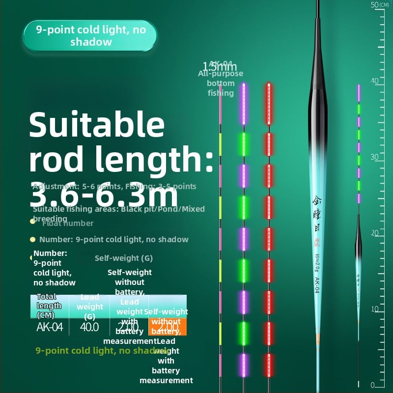 Поплавка за риболов за потоци, Golden Eyes, композитен материал