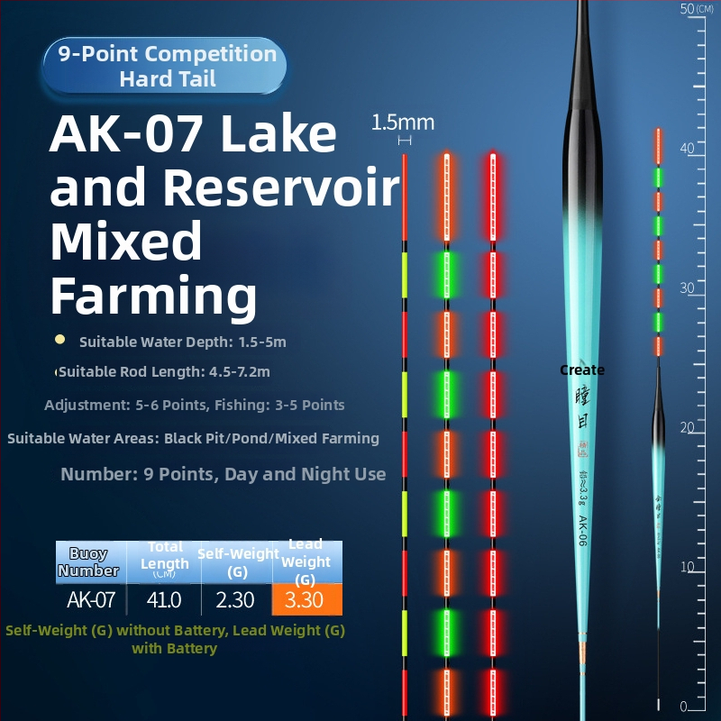 Поплавка за риболов за потоци, Golden Eyes, композитен материал