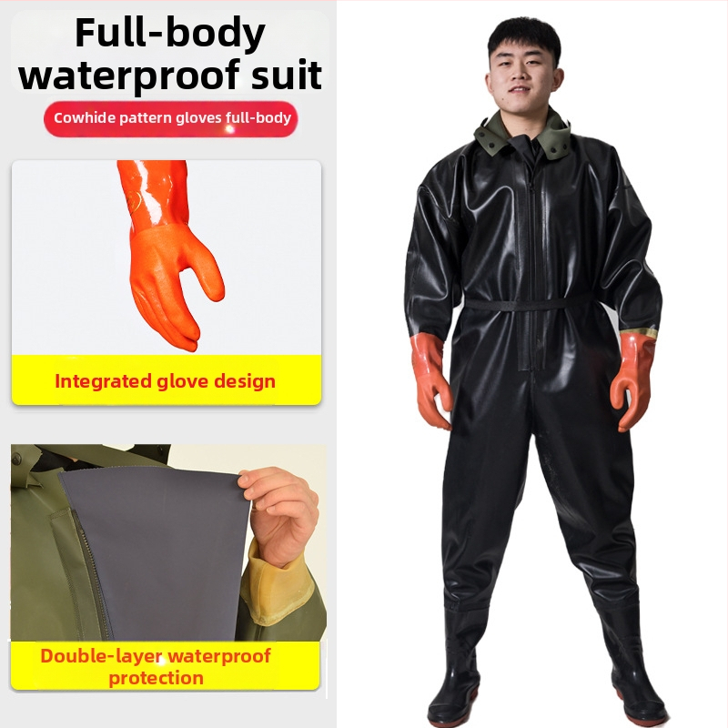 PVC viso kūno vandenių žvejybos kelnės, unisex, atsparios dėvėjimui ir vėjui