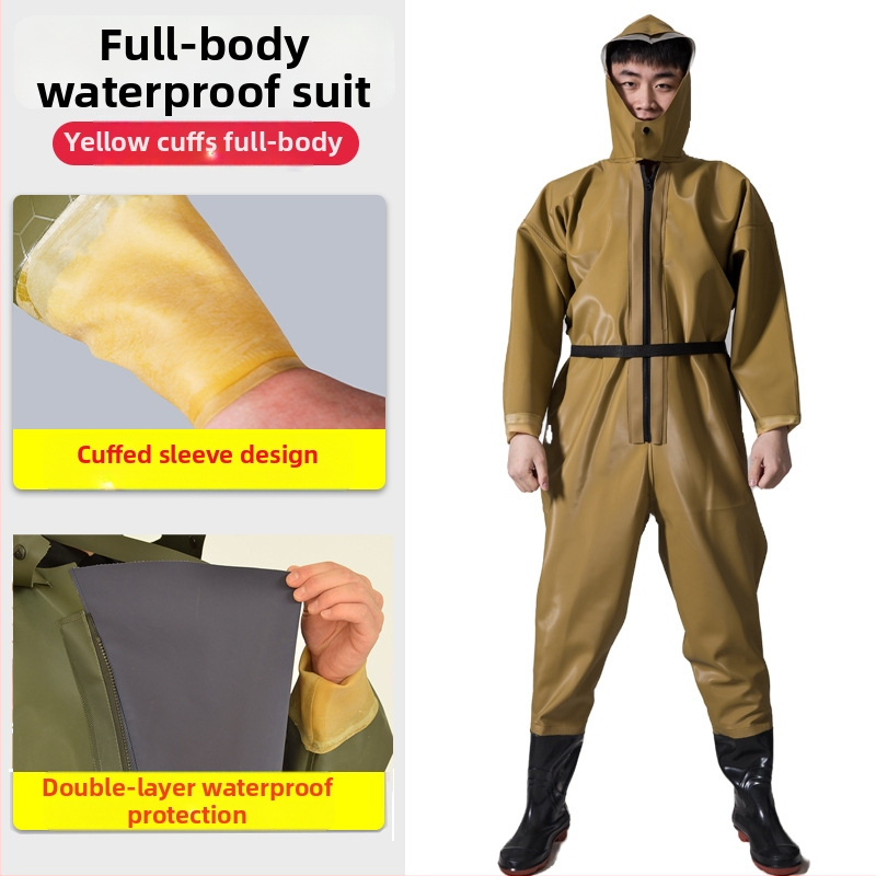 PVC viso kūno vandenių žvejybos kelnės, unisex, atsparios dėvėjimui ir vėjui