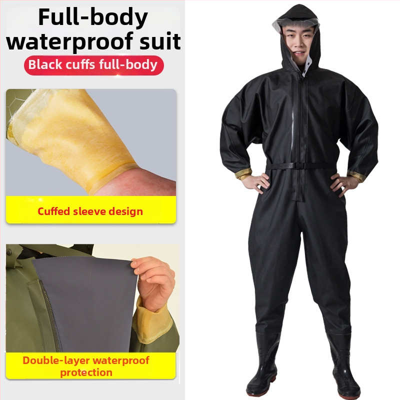 PVC viso kūno vandenių žvejybos kelnės, unisex, atsparios dėvėjimui ir vėjui