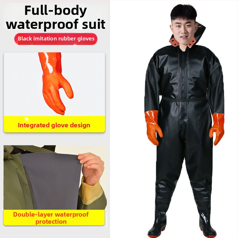 PVC viso kūno vandenių žvejybos kelnės, unisex, atsparios dėvėjimui ir vėjui