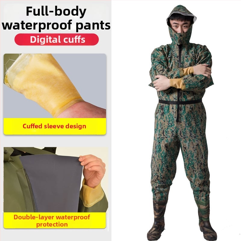 PVC viso kūno vandenių žvejybos kelnės, unisex, atsparios dėvėjimui ir vėjui