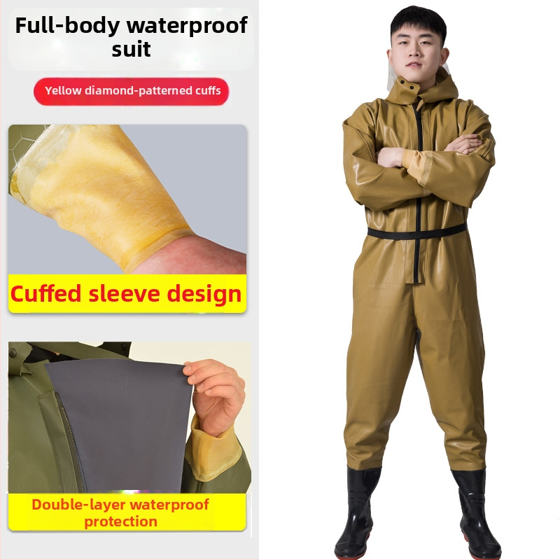 PVC viso kūno vandenių žvejybos kelnės, unisex, atsparios dėvėjimui ir vėjui