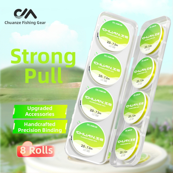 Galvenās neilona līnijas komplekts, iepriekš piesiets, garums 8.1 m, makšķerēšanai upēs, ezeros un ūdenskrātuvēs