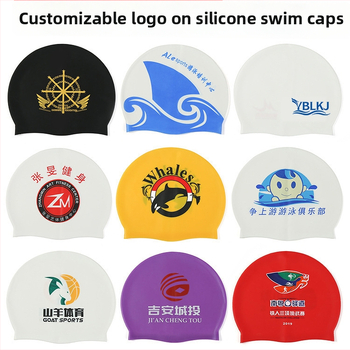 Pieaugušo silikona peldēšanas cepure ar karogu rakstu, ūdensnecaurlaidīga un elpojoša, 50 g