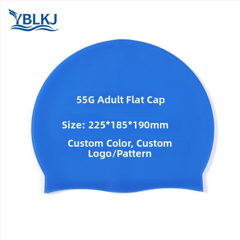 Силиконова шапка за плуване за възрастни, флагов мотив, водоустойчива и дишаща, 50g