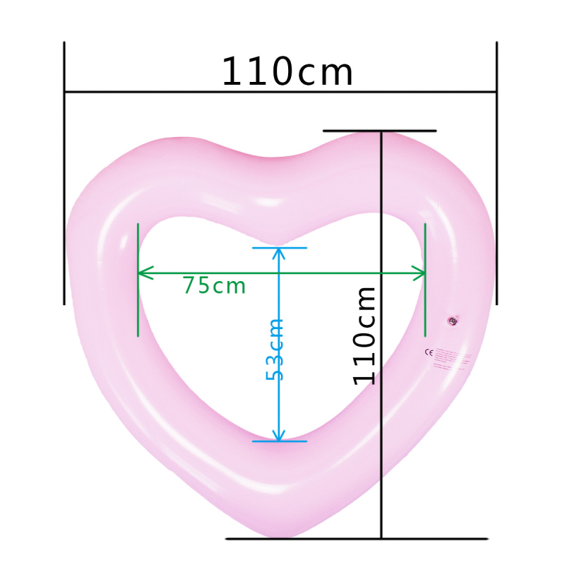 Sirds formā PVC pūšamais peldriņš pieaugušajiem, videi draudzīgs PVC, 0,22 biezums, manuāla uzpūšana, baseina lietošanai