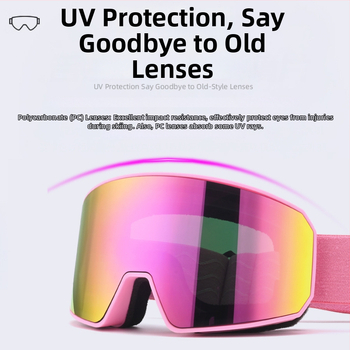 Slēpošanas brillēs kalnu kāpšanai ar divslāņa pret aizlogošanos, UV aizsardzība, saderīgas ar dioptriju lencēm