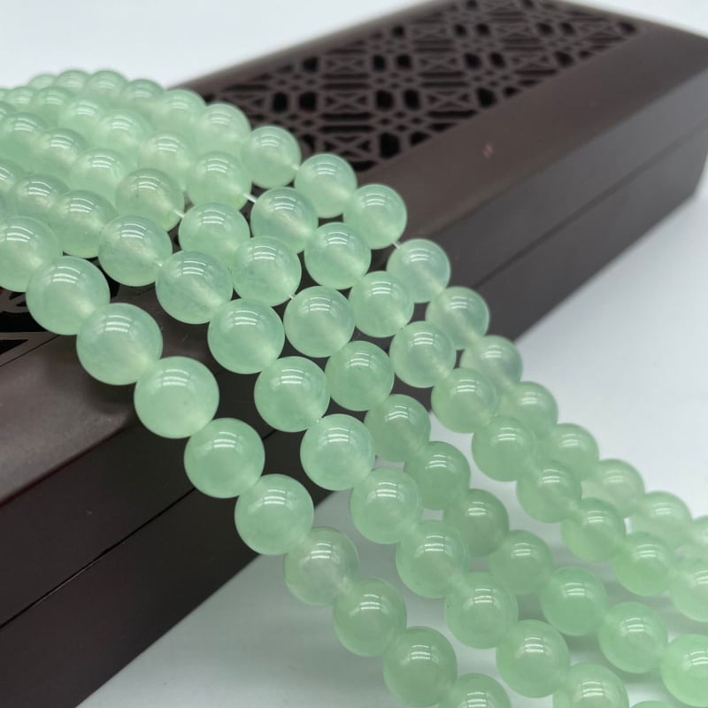 Στρογγυλές χάντρες χαλκεδονίου από φυσικό λίθο, λεία επεξεργασία, εξαρτήματα κοσμημάτων