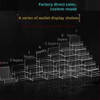 Piniginės ir rankinės demonstravimo stovas, dviejų lygių, injekcinio formavimo konstrukcija, gipso apvalkalas, laiptinės formos