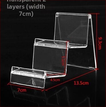 Piniginės ir rankinės demonstravimo stovas, dviejų lygių, injekcinio formavimo konstrukcija, gipso apvalkalas, laiptinės formos