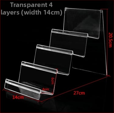 Piniginės ir rankinės demonstravimo stovas, dviejų lygių, injekcinio formavimo konstrukcija, gipso apvalkalas, laiptinės formos