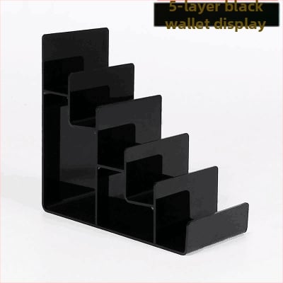 Piniginės ir rankinės demonstravimo stovas, dviejų lygių, injekcinio formavimo konstrukcija, gipso apvalkalas, laiptinės formos