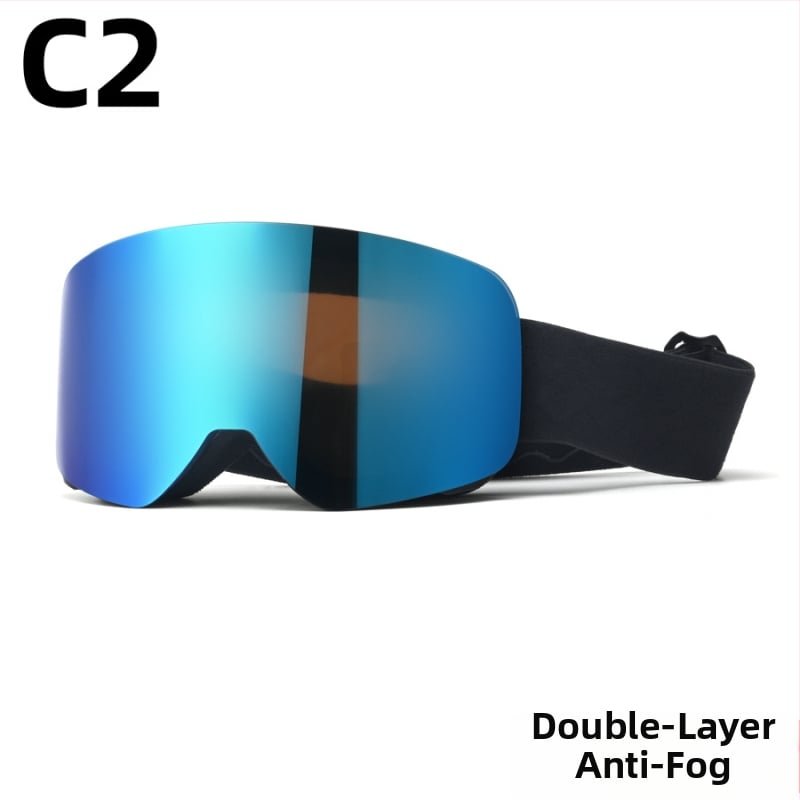 Pieaugušo slēpošanas briļļas - divslāņu konstrukcija, TPU/PC, pret miglu, pret vēju, acu aizsardzība