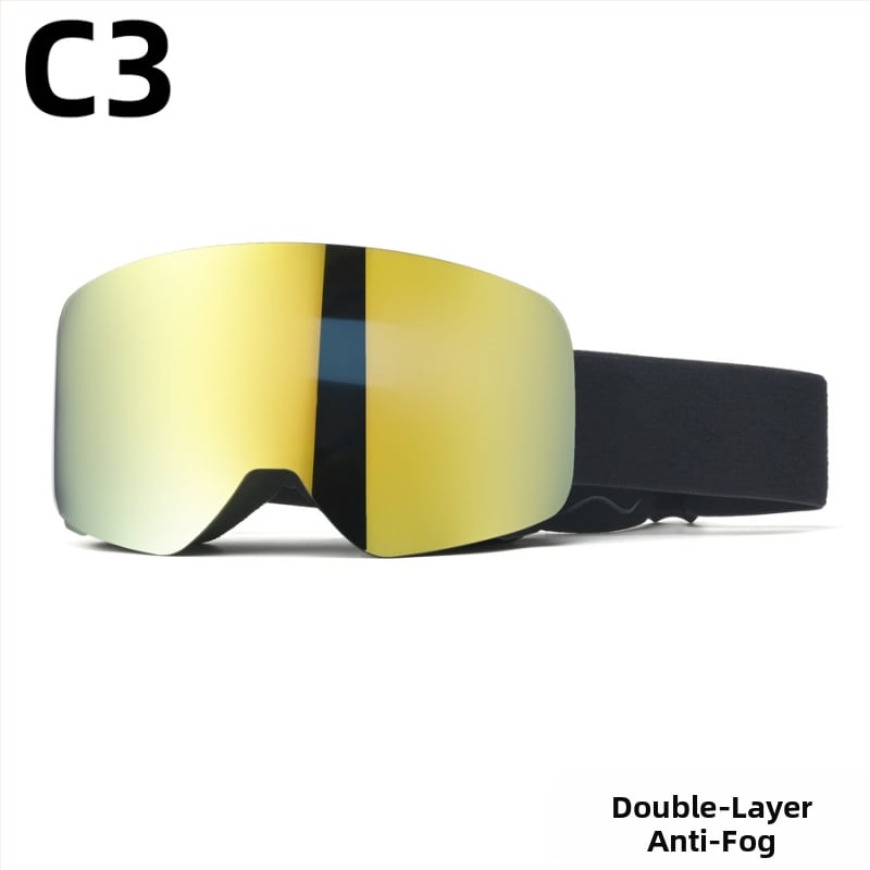 Pieaugušo slēpošanas briļļas - divslāņu konstrukcija, TPU/PC, pret miglu, pret vēju, acu aizsardzība