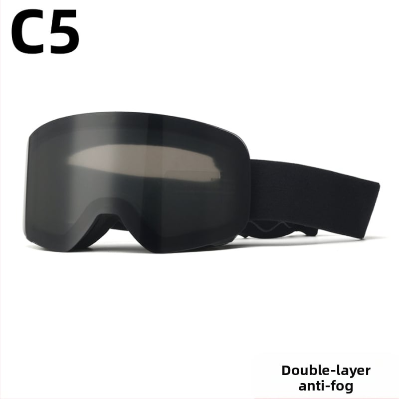 Pieaugušo slēpošanas briļļas - divslāņu konstrukcija, TPU/PC, pret miglu, pret vēju, acu aizsardzība