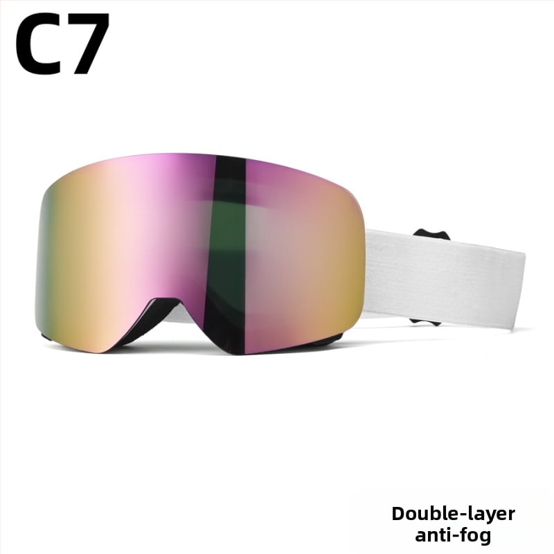 Pieaugušo slēpošanas briļļas - divslāņu konstrukcija, TPU/PC, pret miglu, pret vēju, acu aizsardzība