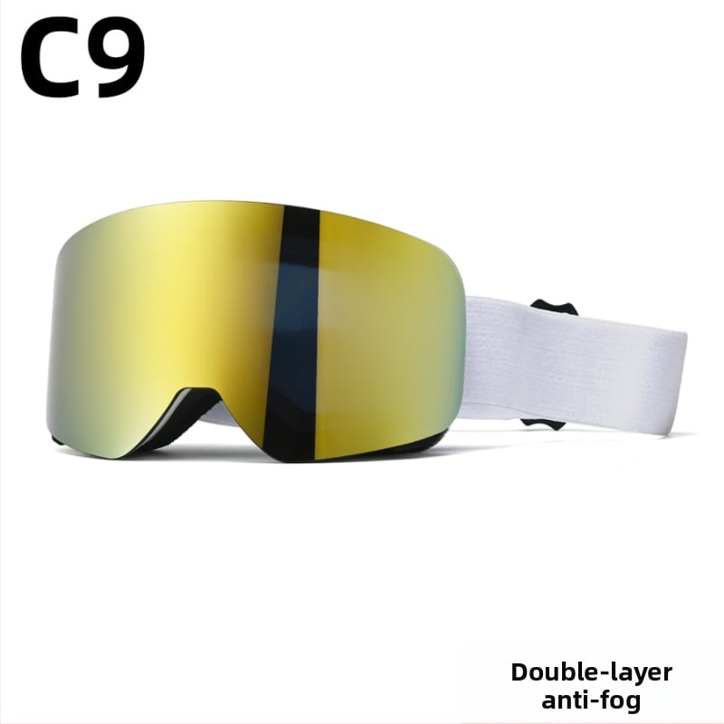 Pieaugušo slēpošanas briļļas - divslāņu konstrukcija, TPU/PC, pret miglu, pret vēju, acu aizsardzība