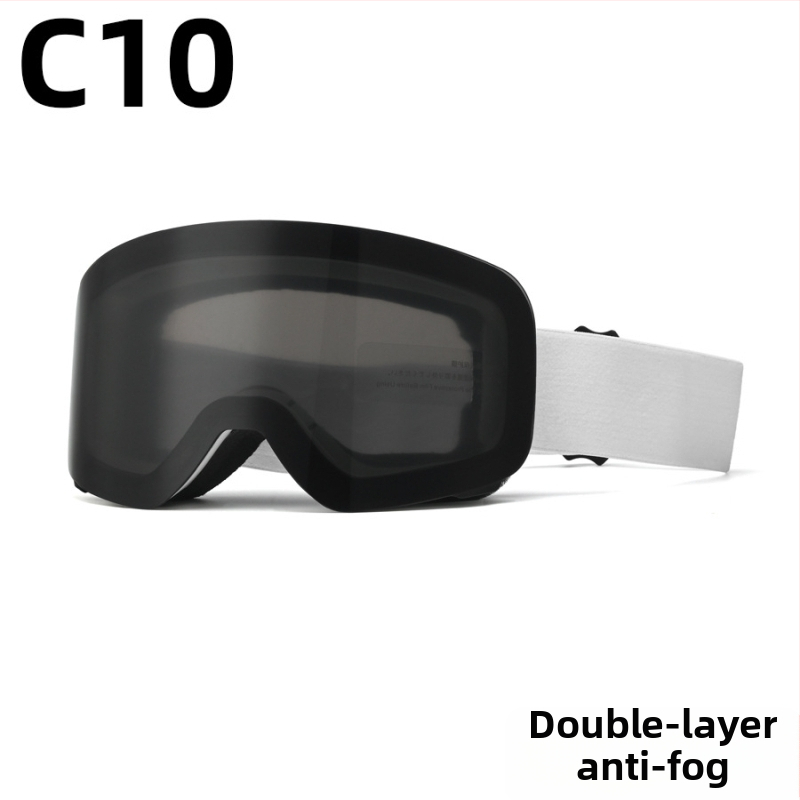 Pieaugušo slēpošanas briļļas - divslāņu konstrukcija, TPU/PC, pret miglu, pret vēju, acu aizsardzība