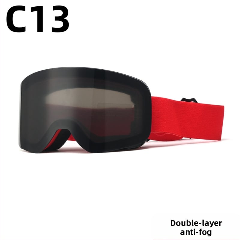 Pieaugušo slēpošanas briļļas - divslāņu konstrukcija, TPU/PC, pret miglu, pret vēju, acu aizsardzība