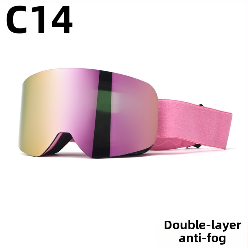 Pieaugušo slēpošanas briļļas - divslāņu konstrukcija, TPU/PC, pret miglu, pret vēju, acu aizsardzība