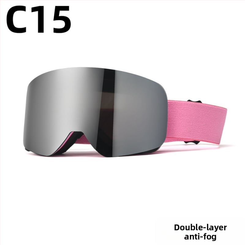 Pieaugušo slēpošanas briļļas - divslāņu konstrukcija, TPU/PC, pret miglu, pret vēju, acu aizsardzība