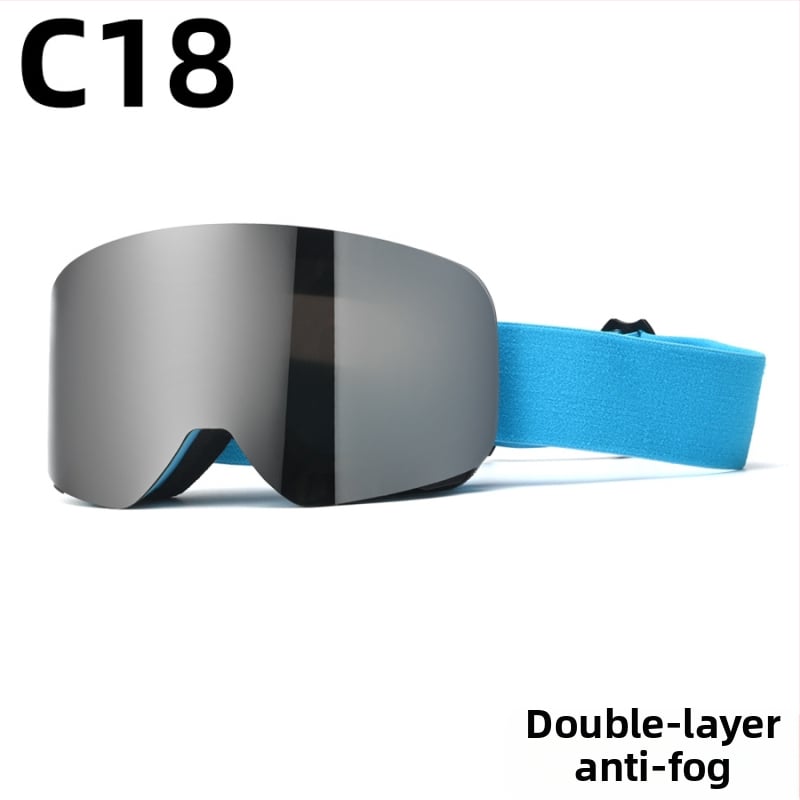 Pieaugušo slēpošanas briļļas - divslāņu konstrukcija, TPU/PC, pret miglu, pret vēju, acu aizsardzība